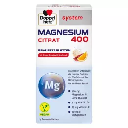 DOPPELHERZ Magnesio 400 Citrato sistema compresse effervescenti, 24 pz