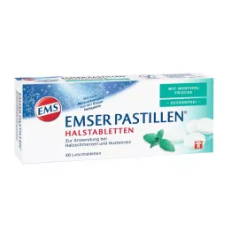 EMSER Pastiglie con freschezza al mentolo senza zucchero, 30 pz