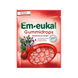 EM-EUKAL Caramelle gommose alla ciliegia selvatica e salvia che mantengono lo zucchero, 90 g