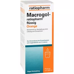 Macrogol ratiopharm Arancia liquida contro costipazione, 1000 ml