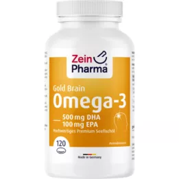 OMEGA-3 Gold Brain DHA 500mg/EPA 100mg Tappo Softgel, 120pz