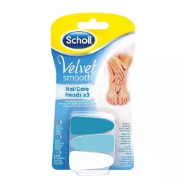 . Scholl . Allevet liscia di velluto. Set di ricarica del sistema di cura per unghie, 1 pz