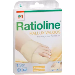 Ratioline Bandaggio di Hallux Valgus L (Piedi 23 - 24,5 cm), 1 pz