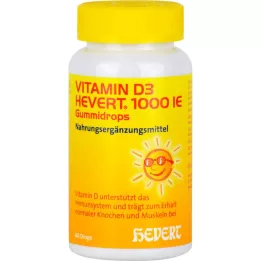 Vitamina D3 Hevert 1. 000 I. E. Gocce di gomma, 60 pz