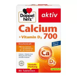 DOPPELHERZ Calcio 700+Vitamina D3 compresse, 80 pz