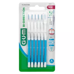 GUM Bi-Direction Spazzole interdentali da 0,9 mm blu, 6 pz