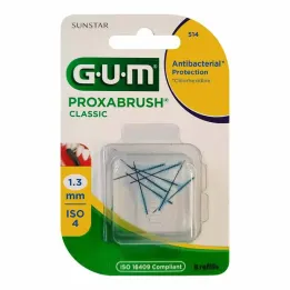 GUM Spazzole di ricambio Proxabrush Classic 1,3 mm, 8 pezzi