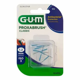 GUM Spazzole di ricambio Proxabrush Classic 1,2 mm, 8 pezzi
