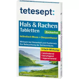 TETESEPT Gola &amp; Compresse per la gola senza zucchero, 20 pz
