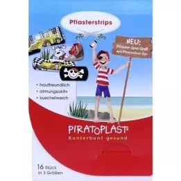 PIRATOPLAST Cerotti per bambini, 3 misure, 16 pezzi