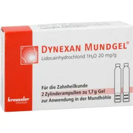 Fiale cilindriche di gel orale Dynexan, 2x1,7 g