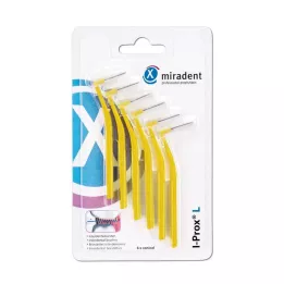 MIRADENT Scovolino interdentale I-Prox L 0,5 mm giallo, 6 pz