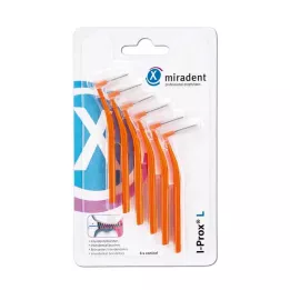 MIRADENT Scovolino interdentale I-Prox L 0,8 mm arancione, 6 pz