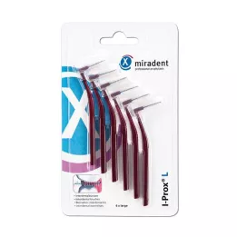 MIRADENT Scovolino interdentale I-Prox L 0,8 mm bordeaux, 6 pz