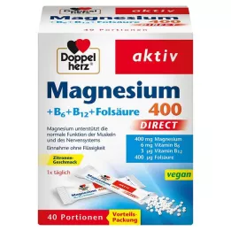 DOPPELHERZ Magnesio + Vitamine del gruppo B DIRECT Pellet, 40 pz