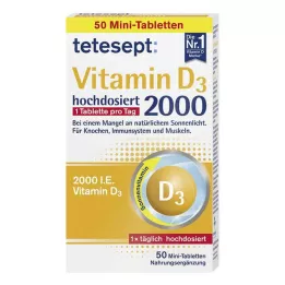 TETESEPT Vitamina D3 2.000 compresse rivestite con film, 50 pz