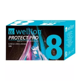 WELLION PROTECT PRO Aghi per penna di sicurezza 30 G 8 mm, 100 pz