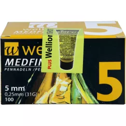 WELLION MEDFINE più aghi da penna 5 mm, 100 pz