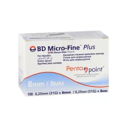 BD MICRO-FINE+ 8 aghi per penna 0,25x8 mm, 100 pz