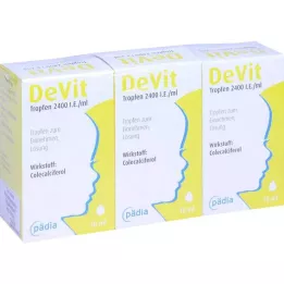 DEVIT Gocce 2400 UI/ml Gocce orali, 3X10 ml