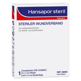 HANSAPOR Associazione della ferita steril 6x7 cm, 1 pz