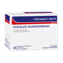 HANSAPOR medicazione sterile 6x7 cm, 25 pz