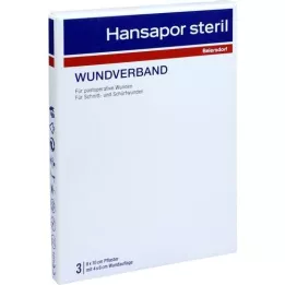HANSAPOR Associazione della ferita steril 8x10 cm, 3 pz