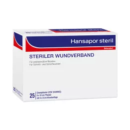 HANSAPOR medicazione sterile 8x10 cm, 25 pz