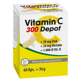 Deposito di vitamina C 300 + zinco + istidina + capsule D, 60 pz