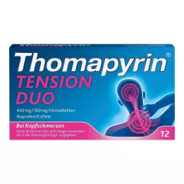 THOMAPYRIN TENSION DUO Compresse rivestite con film da 400 mg/100 mg, 12 pz