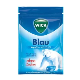 WICK BLAU Bonbon al mentolo senza zucchero Busta, 72 g