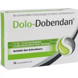 DOLO-DOBENDAN 1,4 mg/10 mg Lollipops, 36 pz