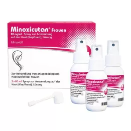 MINOXICUTAN Donne 20 mg/ml spray, 3X60 ml