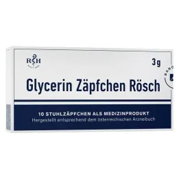 Supposte di glicerina Rösch 3 g contro la stitichezza, 10 pz