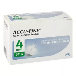 ACCU FINE aghi sterili per penne da insulina 4 mm 32 G, 100 pz