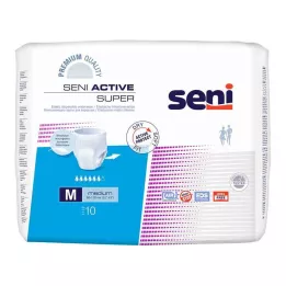 SENI Slip Attivi Super Incontinenza Monouso M, 10 pz