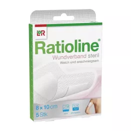 RATIOLINE Medicazione per ferite 10x8 cm sterile, 5 pz