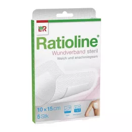 RATIOLINE Medicazione per ferite 15x10 cm sterile, 5 pz