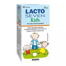 LACTO SEVEN Compresse per bambini al gusto di fragola e lampone, 50 pz