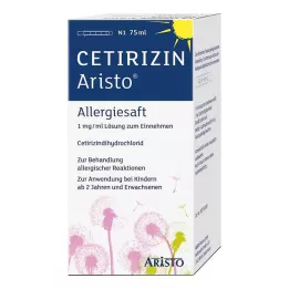 CETIRIZIN Aristo Allergy Sciroppo 1 mg/ml Soluzione per uso orale, 75 ml