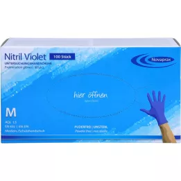 NITRIL Guanti antipolvere taglia M blu viola, 100 pz