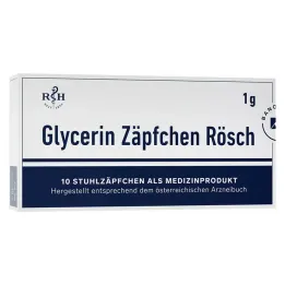 Supposte di glicerina Rösch 1 g contro la stitichezza, 10 pz