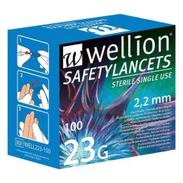 WELLION SafeTrilance 23 g di sicurezza Orologio., 100 pz