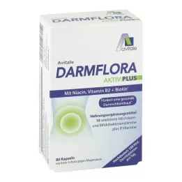DARMFLORA Aktiv Plus 100 miliardi di batteri + 7 vitamine, 80 pz
