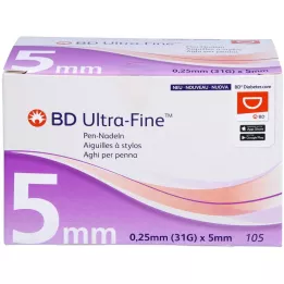 BD ULTRA-FINE Aghi per penna 5 mm 31 G 0,25 mm, 105 pz