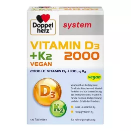 DOPPELHERZ Compresse di sistema Vitamina D3 2000+K2, 120 pz