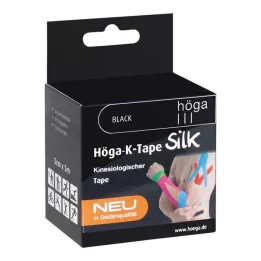 HÖGA-K-TAPE Seta 5 cmx5 m l.fr.nastro kinesiologico nero, 1 pz