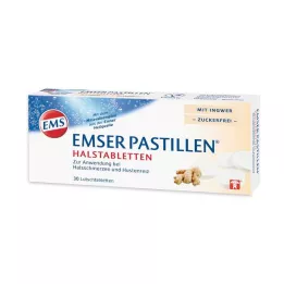 EMSER Pastiglie per la gola con zenzero senza zucchero, 30 pz