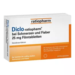 DICLO-RATIOPHARM per dolore e febbre 25 mg FTA, 20 pz