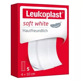 LEUKOPLAST gesso bianco morbido 4x10 cm, 5 pz